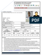 Cat 2022 Score Card: Common Admission Test 2022 (Cat 2022) Indian Institutes of Management