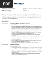 Anees Ur Rehman CV