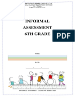 Informal Assessment 6TH Grade