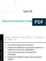 Service Execution Quality Metrics