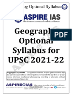 Geography Optional Syllabus For UPSC