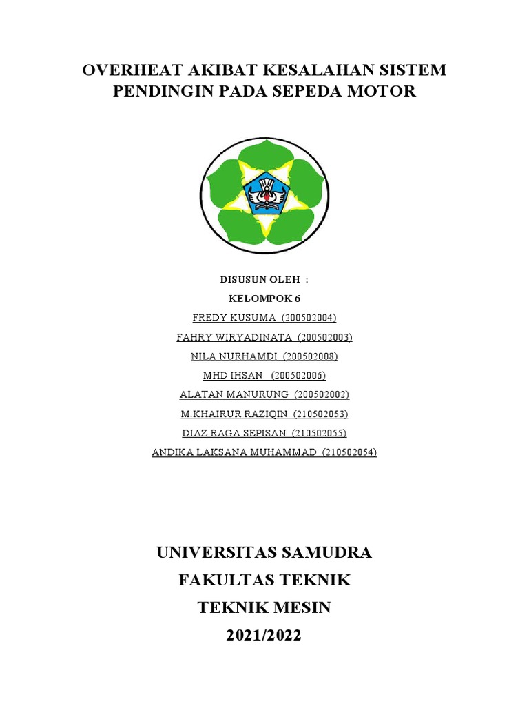 Overheat Akibat Kesalahan Sistem Pendingin Pada Sepeda Motor | PDF