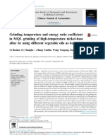 Grinding Temperature and Energy Ratio Coefficient