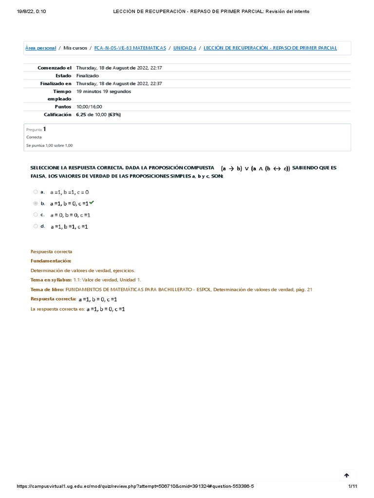 Repaso de Matemáticas: Primer Parcial | PDF | Proposición | Ecuaciones