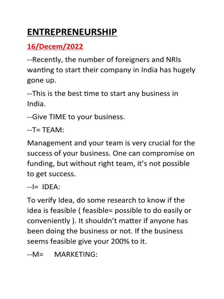 Entrepreneurship PDF Small Business Business Economics