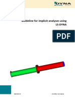 Guideline For Implicit Analysis in LSDYNA