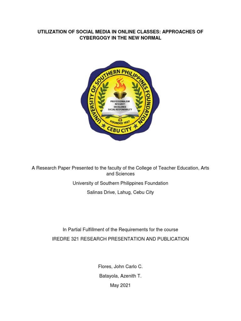 Research Batayola Flores 1 PDF Educational Technology Social Media