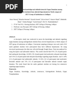 A Study To Assess Knowledge and Attitude Towards Organ Donation Among Undergraduate Students From Selected Departments in North Campus of