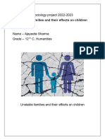 Unstable Families and Their Effects on Children