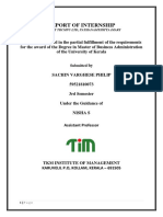 MILMA Internship Report Finance PDF