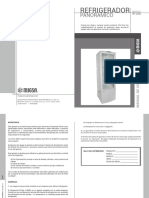 Manual Del Usuario Migsa RT 235L Refrigerador de Exhibicion Panoramica 1 Puerta 235 Lts. Ruedas 110 V
