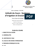 COURS Système D'irrigation Et Erosion Du Sol