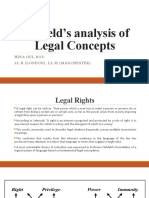 Hohfeld’s analysis of legal concepts