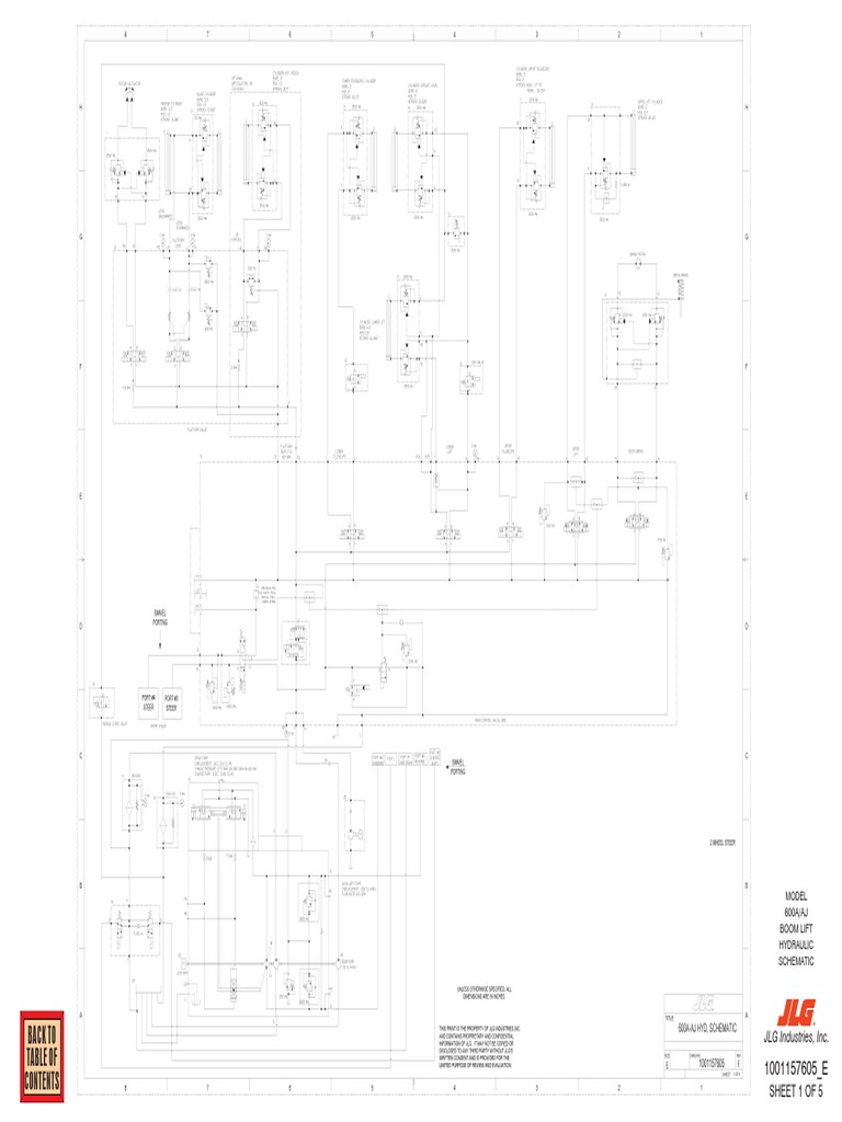 Model 600a/aj Boom Lift Hydraulic Schematic PDF