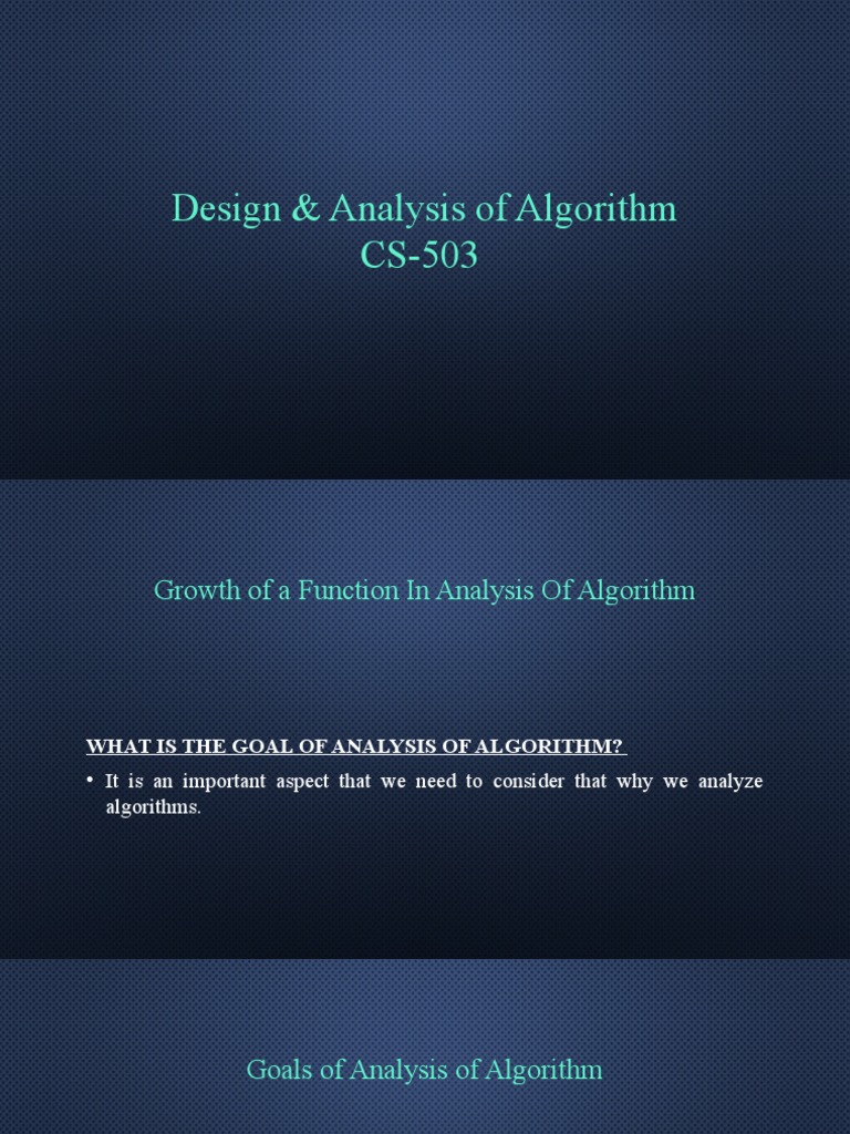 Types of Analysis of Algorithm | PDF | Algorithms | Algorithms And Data ...