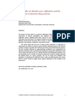 Calibrating probability-of-default curves and validating internal rating systems