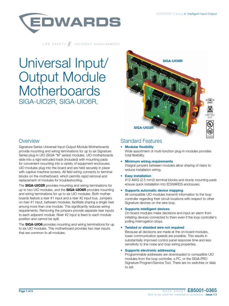 E85001-0365 - Universal Input-Output Module Motherboards | PDF ...