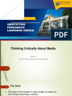 WK 10 - Thinking Critically About Media