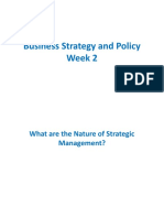 Business Strategy and Policy Week 2