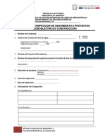 Informe de Inspeccion para Proyectos Hidroelectricos en Construccion