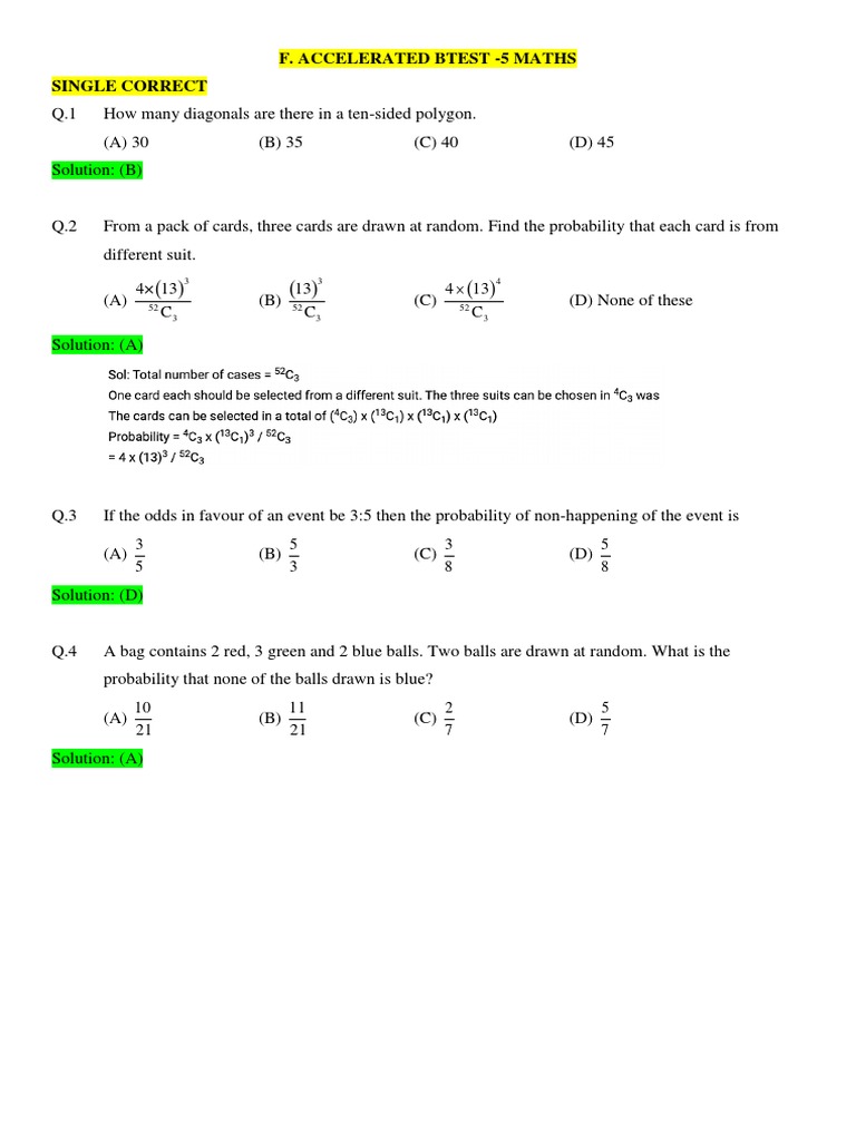 Math Probability and Geometry Problems | PDF | Mathematical Objects ...