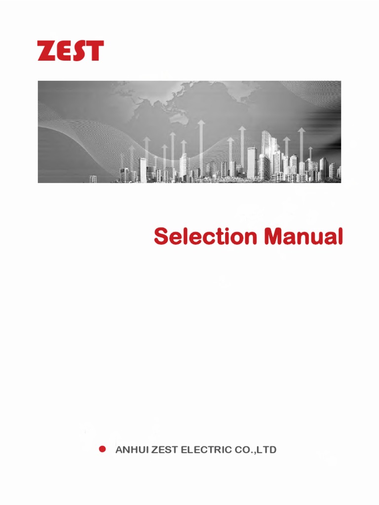 ZEST Selection Manual V2.5 PDF Power Inverter Electric Motor