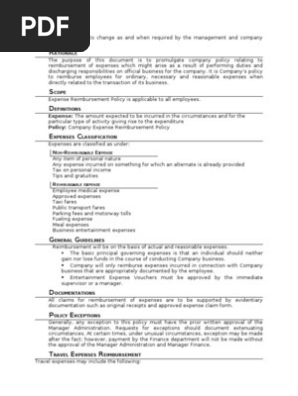 Expense Reimbursement Policy