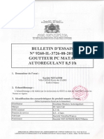 Bulletin Dessai Goutteur Bouton Autoregulant PC Mataf 8.5lh