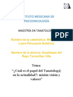 Ensayo La Misión Del Tanatólogo