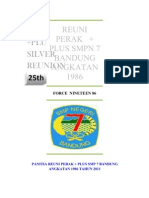 Proposal Reuni Perak + Plus SMPN 7 Bandung Angkatan 1986