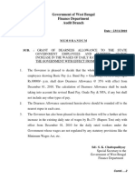 Government of West Bengal Finance Department Audit Branch: No.: 10850-F (P) Date: 23/11/2010