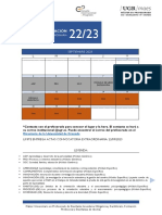 Calendario EXTRAORDINARIA 2023