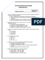 SRI SRI RAVISHANKAR VIDYA MANDIR CHEMISTRY WORKSHEET