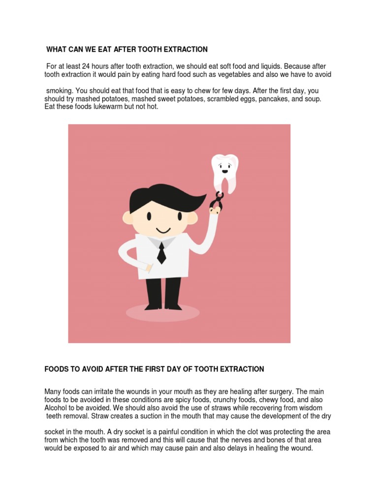 what-can-we-eat-after-tooth-extraction-pdf-health-care-medicine