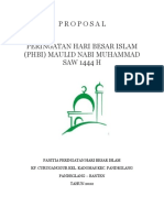 Proposal Peringatan Hari Besar Islam (Phbi) Maulid Nabi Muhammad SAW 1444 H