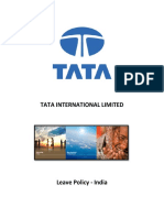 TATA International Leave Policy Summary
