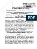 Avaliação econômica de sistemas agroflorestais de cacau e mogno