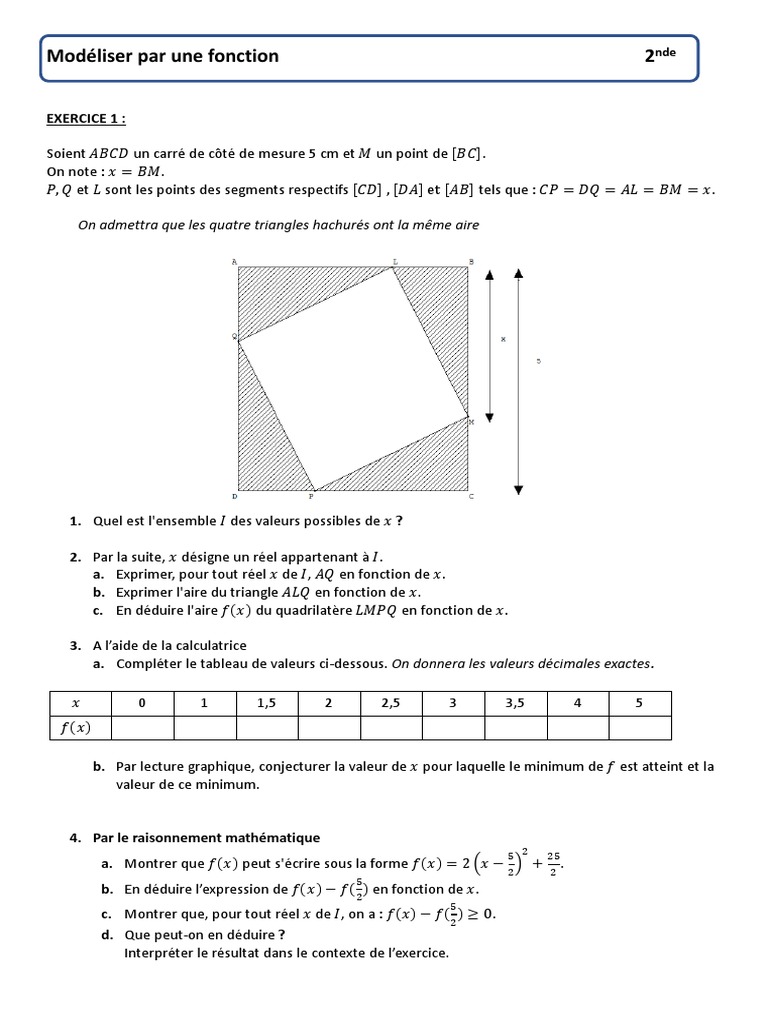 Modélisation de situations géométriques | PDF | Mathématiques
