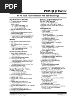 PIC16 (L) F1526/7: 64-Pin Flash Microcontrollers With XLP Technology