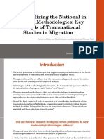 Concepts of Transnational Studies in Migration - Zenteno Medina