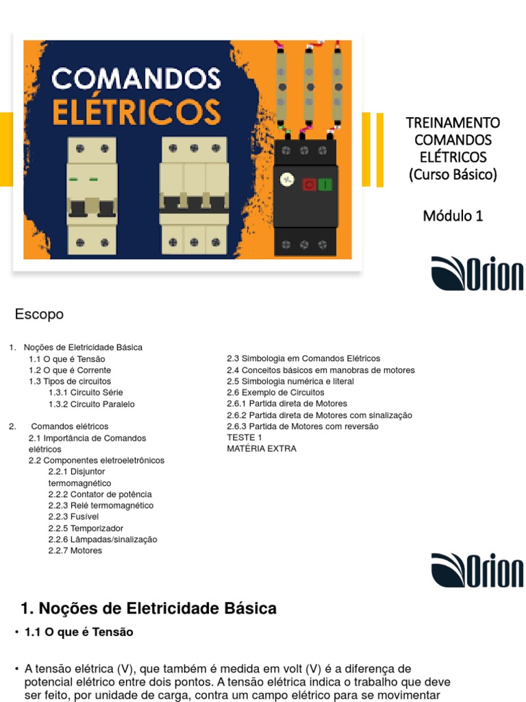 Curso Básico de Comandos Elétricos: Módulo 1 | PDF | Rede elétrica ...