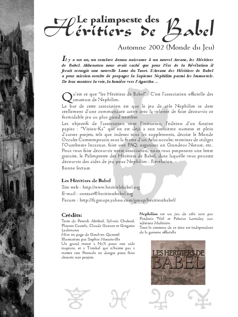 Héritiers de Babel : Guide Nephilim | PDF | Alchimie | Science