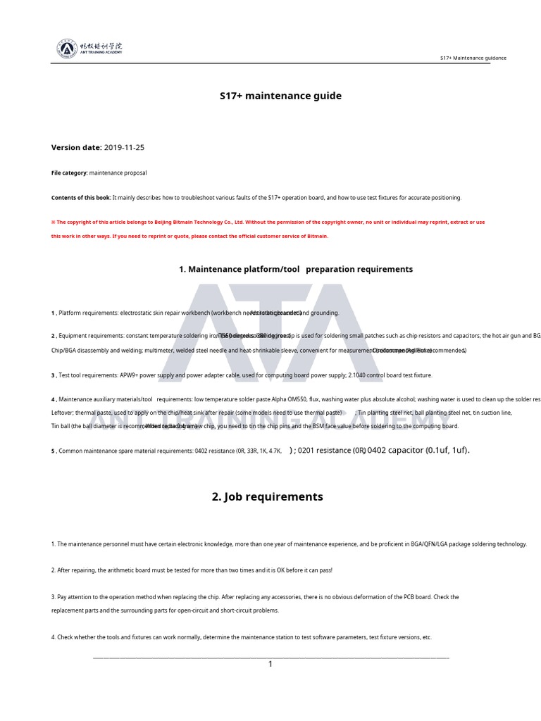 Antminer S17plus Repair Guide - ZH CN - en | PDF | Printed Circuit ...