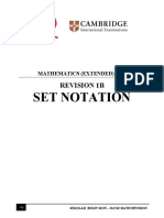 IGCSE Math Revision Notes on Set Notation
