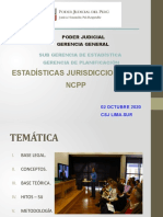 Estadísticas Jurisdiccionales NCPP