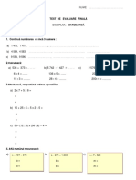 0 Test Evaluare Finala Mate