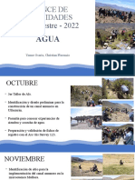 AVANCE DE ACTIVIDADES - 3er Trim Agua