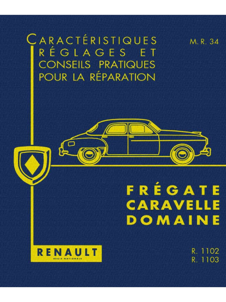 MR 34 - Renault Fregate, Caravelle, Domaine R1102-R1103 | PDF