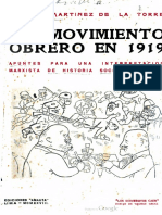 Martínez de la Torres - El movimiento obrero en 1919 [1928]