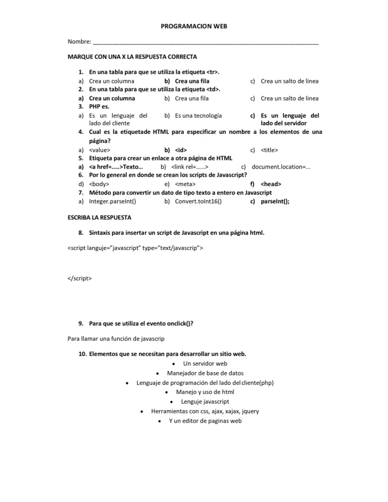 Examen de Programación Básica | PDF